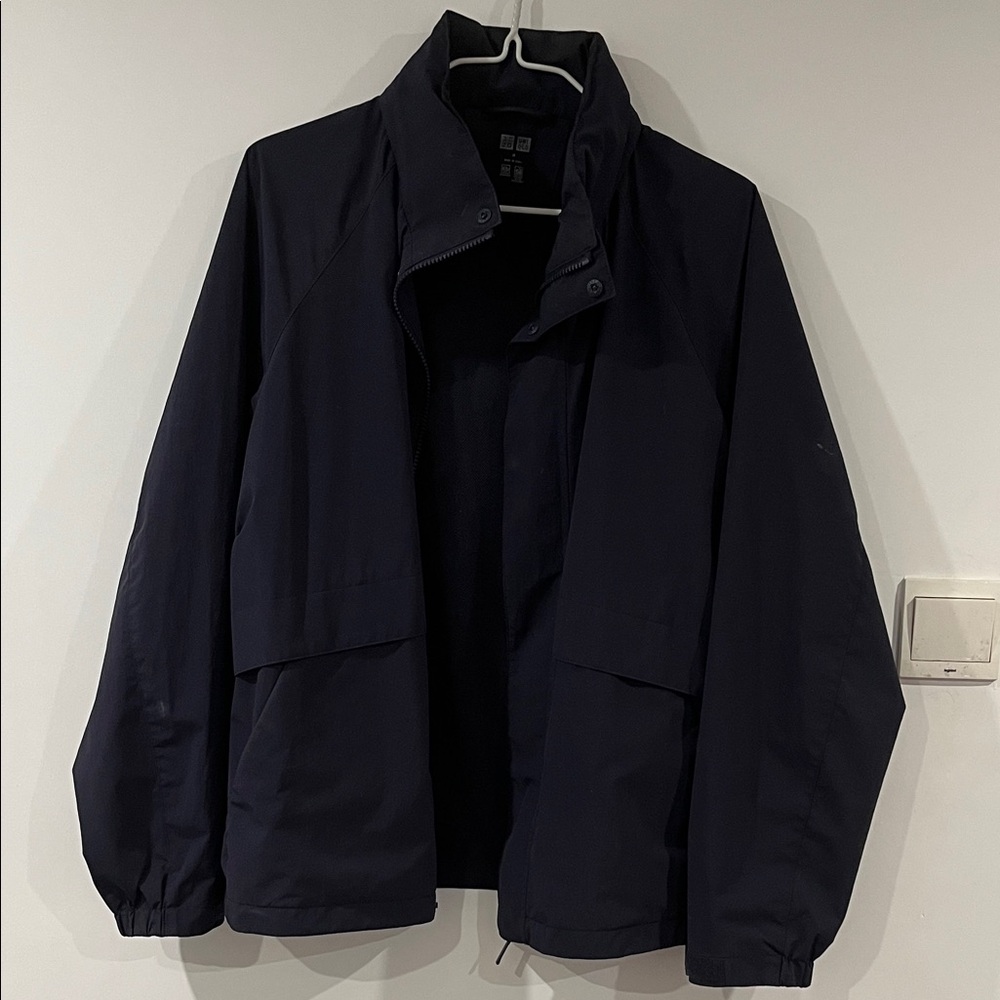 Uniqlo Men's Dark Navy Raincoat Jacket
